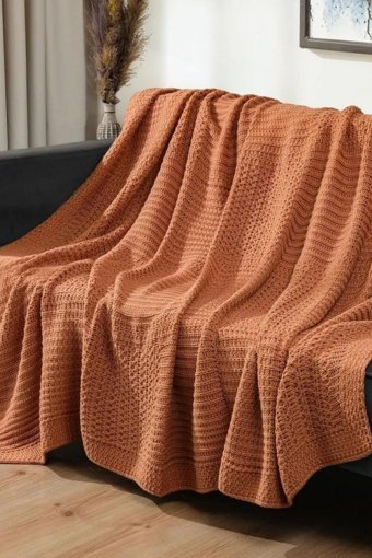 Dalisa Rebecca Akrilik Örgü Jakarlı Süngersiz Armürlü Gri Üçlü Koltuk Örtüsü 130x150 cm