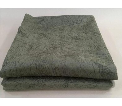Selçuklu Tekstil Kadife Polar Pofuduk Süngerli Çizgili Yeşil Üçlü Koltuk Örtüsü 170x220 cm