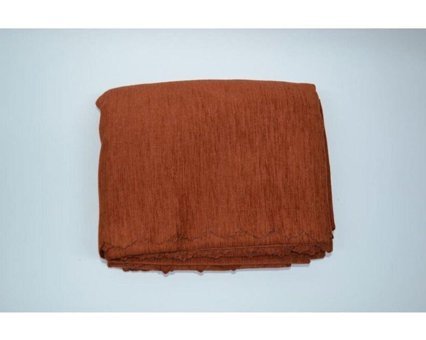 Laris Pamuklu - Polyester Süngersiz Çizgili Turuncu Tekli Koltuk Örtüsü 215x175 cm