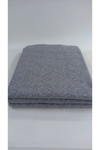 Ceyizimdekor Pamuklu - Polyester Polar Jakarlı Süngerli Gri Üçlü Koltuk Örtüsü