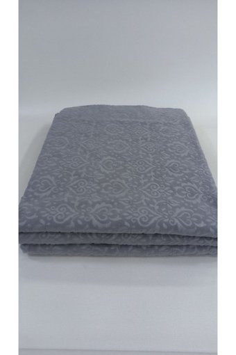 Ceyizimdekor Pamuklu - Polyester Polar Jakarlı Süngerli Gri Üçlü Koltuk Örtüsü