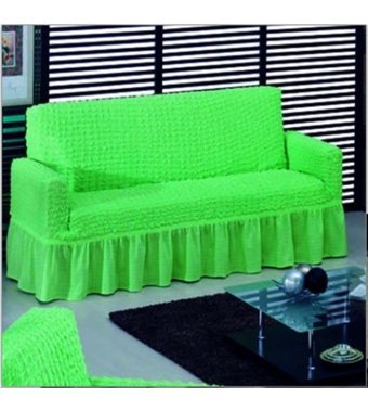 Uy Style Tekstil Polyester Bürümcük-Likralı Drapeli Süngerli Düz Giydirmeli Lacivert Tekli Koltuk Örtüsü 180x230 cm