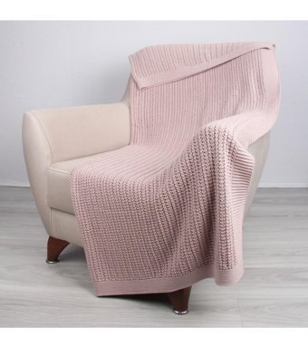 Betires Home Akrilik-Pamuklu Süngersiz Pembe Tekli Koltuk Örtüsü 130x170 cm