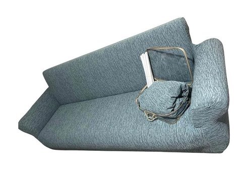 Güzelevim Polyester Jakarlı Süngersiz Kırçıllı Giydirmeli Gri Üçlü Koltuk Örtüsü 180x230 cm