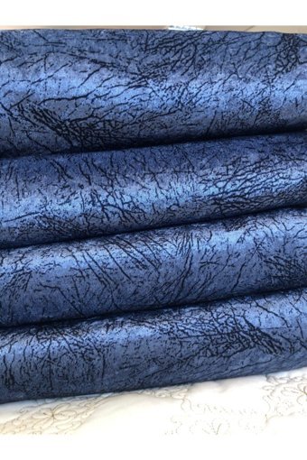 Karahanlı Polyester Süngerli Çizgili Lacivert Tekli Koltuk Örtüsü 170x220 cm