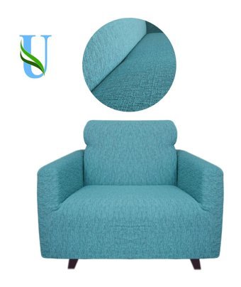 Uy Style Tekstil Likralı Jakarlı Süngerli Geometrik Desenli Giydirmeli Yeşil Tekli Koltuk Örtüsü 70x115 cm