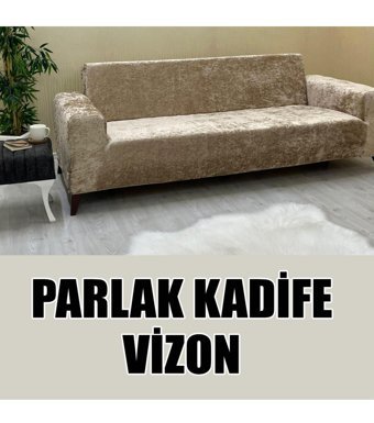 Kılıfsan Pamuklu - Polyester Süngersiz Düz Giydirmeli Kahverengi Tekli Koltuk Örtüsü 140 cm