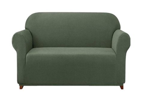 Elgeyar Polyester Likralı Jakarlı Süngersiz Armürlü Giydirmeli Yeşil İkili Koltuk Örtüsü 140x180 cm