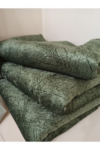 Aksa Home Kadife Süngerli Mermer Desenli Yeşil Tekli Koltuk Örtüsü 170x220 cm
