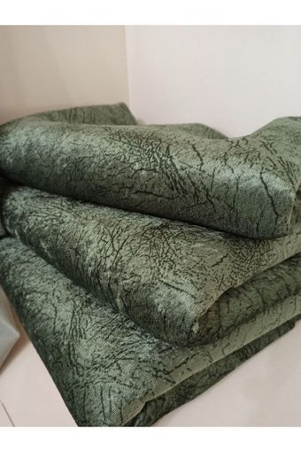 Aksa Home Kadife Süngerli Mermer Desenli Yeşil Tekli Koltuk Örtüsü 170x220 cm