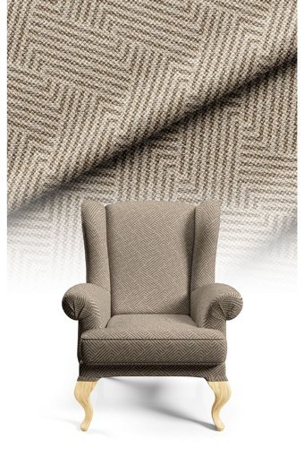 Canila Polyester Süngersiz Geometrik Desenli Bej Tekli Koltuk Örtüsü 100x140 cm