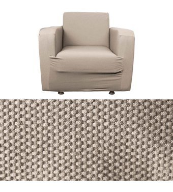 Bibaha Polyester Likralı Süngersiz Giydirmeli Lastikli Gri Tekli Koltuk Örtüsü 120x80 cm