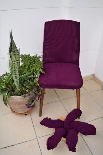 Sdr Home Collection Likralı Mor Koltuk Örtüsü