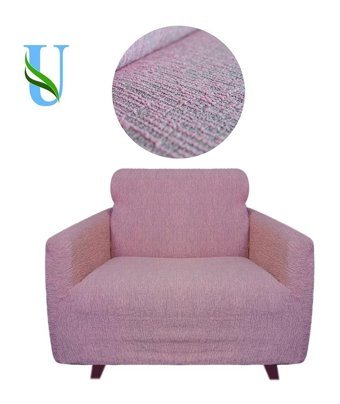 Uy Style Tekstil Likralı Jakarlı Süngerli Geometrik Desenli Giydirmeli Pembe Tekli Koltuk Örtüsü 70x115 cm