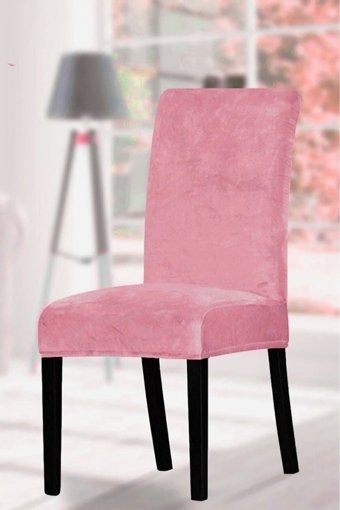 Elgeyar Kadife Düz Giydirmeli Pembe Altılı Koltuk Örtüsü 35x50 cm