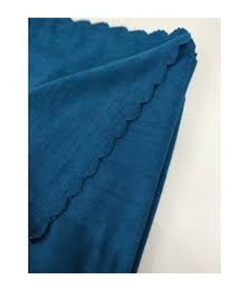 Bursalı Pamuklu - Polyester Kanvas Jakarlı Süngersiz Düz Mavi Üçlü Koltuk Örtüsü 180x220 cm