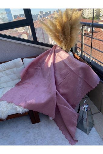 Zeyhan Tekstil Kadife Polar Süngerli Düz Su Geçirmez Pembe Tekli Koltuk Örtüsü 170x210 cm