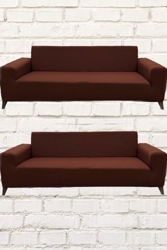 Şahane Ev Mikro Polyester Likralı Jakarlı Süngersiz Düz Giydirmeli Lastikli Kiremit Tekli Koltuk Örtüsü 51x42 cm