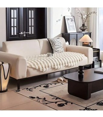 Baladi Home Süngersiz Baklava Desenli Beyaz Tekli Koltuk Örtüsü 80x190 cm