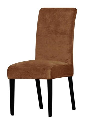 Abeltrade Kadife Süngersiz Düz Giydirmeli Lastikli Kahverengi Altılı Koltuk Örtüsü 70x130 cm