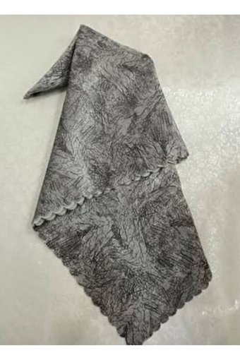Miray Tekstil Kadife Süngerli Çizgili Antrasit Tekli Koltuk Örtüsü 170x210 cm