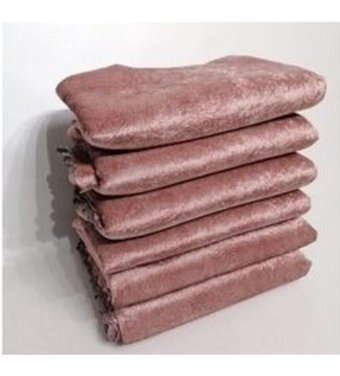 Selçuklu Tekstil Pamuklu - Polyester Polar Pofuduk Süngerli Çizgili Gül Kurusu Üçlü Koltuk Örtüsü 170x220 cm