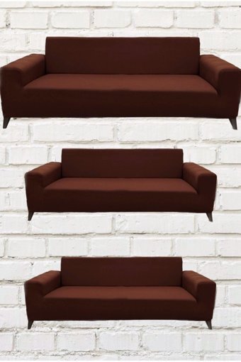 Şahane Ev Mikro Polyester Likralı Jakarlı Süngersiz Düz Giydirmeli Lastikli Kiremit Tekli Koltuk Örtüsü 55x13 cm