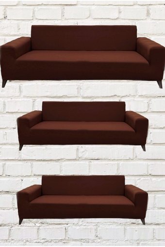 Şahane Ev Mikro Polyester Likralı Jakarlı Süngersiz Düz Giydirmeli Lastikli Kiremit Tekli Koltuk Örtüsü 55x13 cm