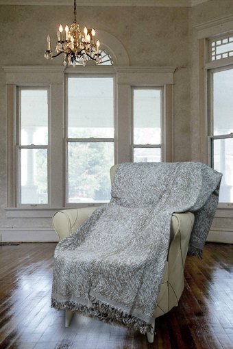 Sardia Home Pamuklu - Polyester Tay Tüyü Saçaklı Süngersiz Çizgili Kahverengi Tekli Koltuk Örtüsü 170x220 cm