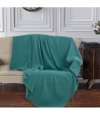 Solinas Collection Polyester Polar Süngersiz Düz Su Geçirmez Mavi Tekli Koltuk Örtüsü 180x215 cm