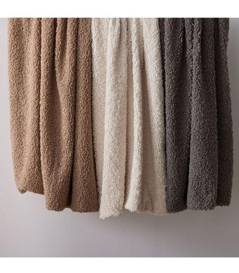 Sevaradekor Teddy Polar Peluş Süngersiz Düz Bej Tekli Koltuk Örtüsü 150x100 cm