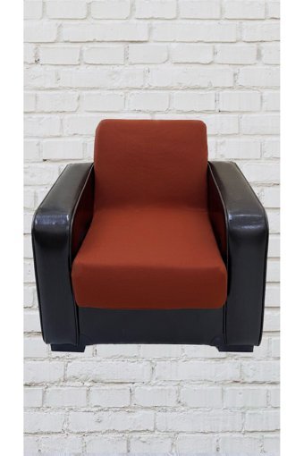 Şahane Ev Mikro Polyester Likralı Jakarlı Süngersiz Düz Giydirmeli Lastikli Turuncu Tekli Koltuk Örtüsü 140 cm