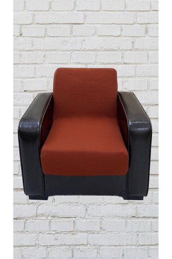 Şahane Ev Mikro Polyester Likralı Jakarlı Süngersiz Düz Giydirmeli Lastikli Turuncu Tekli Koltuk Örtüsü 140 cm