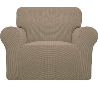 Iydgah Polyester Süngersiz Düz Giydirmeli Krem Tekli Koltuk Örtüsü 110x120 cm