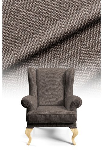 Canila Polyester Süngersiz Geometrik Desenli Kahverengi Tekli Koltuk Örtüsü 100x140 cm