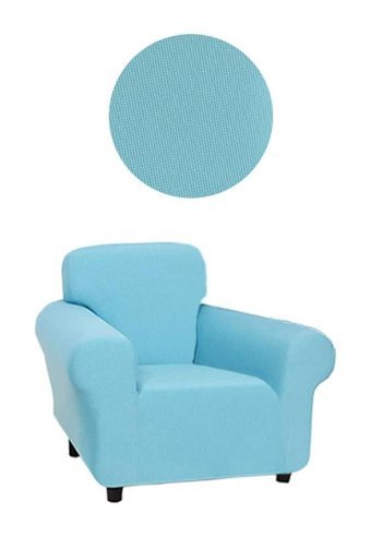 Eldost Ticaret Polyester Likralı Jakarlı Süngersiz Armürlü Giydirmeli Turkuaz Tekli Koltuk Örtüsü 75x115 cm