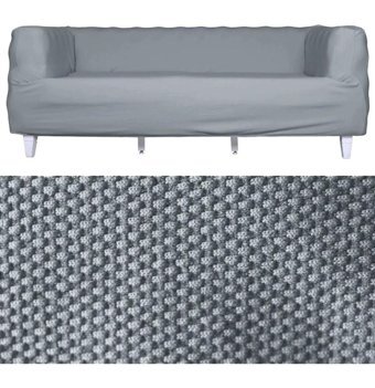 Tuchmall Polyester Likralı Süngerli Petek Desenli Giydirmeli Gri Tekli Koltuk Örtüsü 230x180 cm