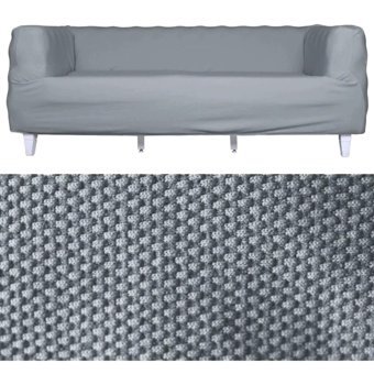 Tuchmall Polyester Likralı Süngerli Petek Desenli Giydirmeli Gri Tekli Koltuk Örtüsü 230x180 cm