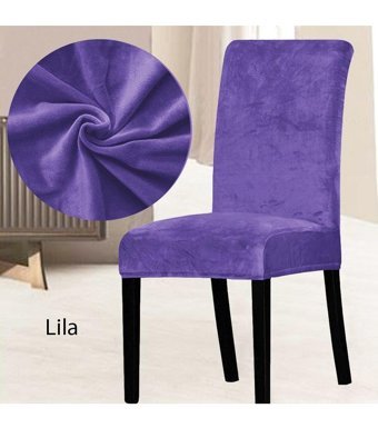 Abeltrade Polyester Süngersiz Düz Giydirmeli Lastikli Lila Dörtlü Koltuk Örtüsü 35x65 cm