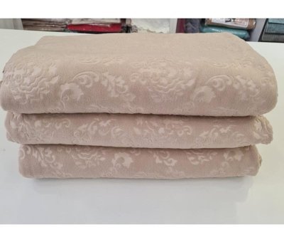 Ceyizimdekor Polyester Polar Jakarlı Süngerli Kahverengi Üçlü Koltuk Örtüsü 170x210 cm
