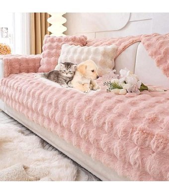 Baladi Home Süngersiz Baklava Desenli Pembe Tekli Koltuk Örtüsü 80x190 cm