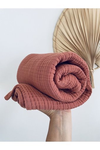 Lebohas Pamuklu Süngersiz Düz Pembe Tekli Koltuk Örtüsü 130x170 cm