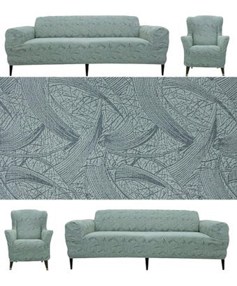 Seltenet Polyester Likralı Jakarlı Süngersiz Giydirmeli Su Geçirmez Gri Tekli Koltuk Örtüsü 190x230 cm