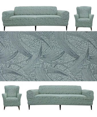 Seltenet Polyester Likralı Jakarlı Süngersiz Giydirmeli Su Geçirmez Gri Tekli Koltuk Örtüsü 190x230 cm