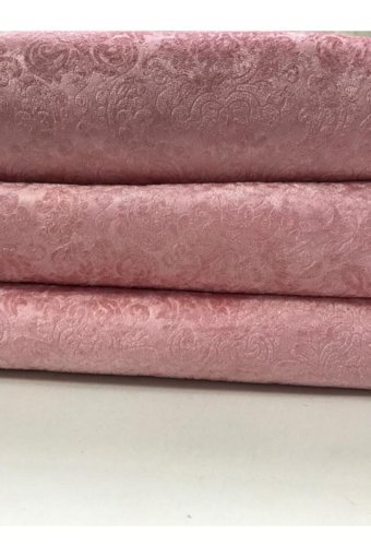 Moda Perde Polyester Süngerli Çiçek Desenli Pembe Tekli Koltuk Örtüsü 170x210 cm