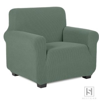 Heytgah Bambu - Pamuklu Likralı Süngersiz Düz Giydirmeli Yeşil Tekli Koltuk Örtüsü 75x115 cm