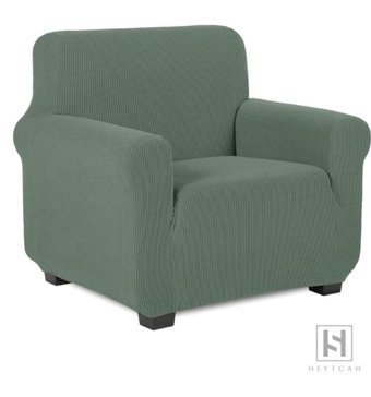 Heytgah Bambu - Pamuklu Likralı Süngersiz Düz Giydirmeli Yeşil Tekli Koltuk Örtüsü 75x115 cm