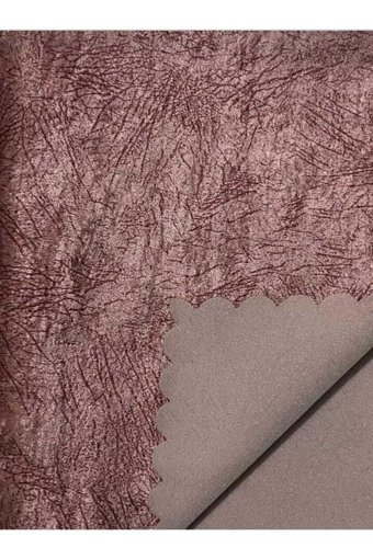 Karahanlı Polyester Süngerli Mermer Desenli Gül Kurusu Tekli Koltuk Örtüsü 90x170 cm