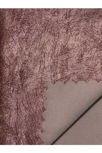 Karahanlı Polyester Süngerli Mermer Desenli Gül Kurusu Tekli Koltuk Örtüsü 90x170 cm