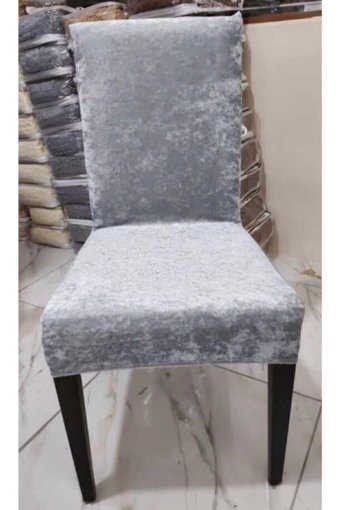 Rüzgar Ticaret Kadife Likralı Jakarlı Süngerli Çiçek Desenli Su Geçirmez Gri Tekli Koltuk Örtüsü 170x210 cm
